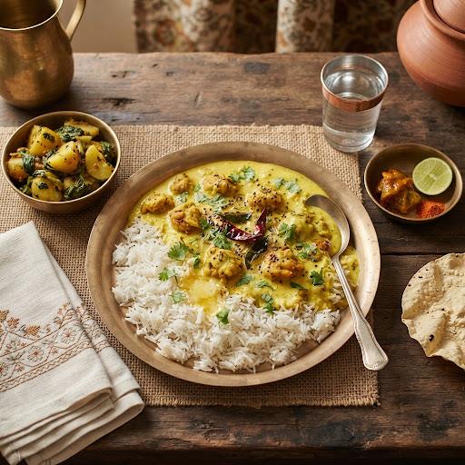 Kadhi chawal meal